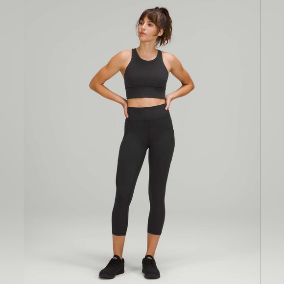 lululemon athletica Pants - Lululemon Invigorate High-Rise Crop Pants Heathered Black Size 0